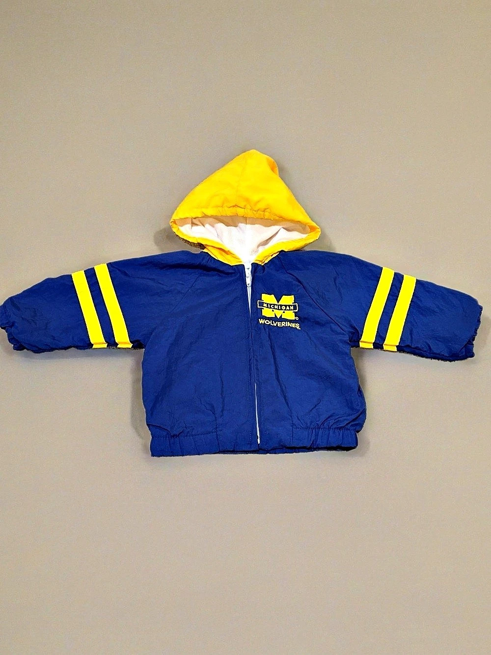 Vintage 90s University of Michigan Wolverines Infant Light Windbreaker Jacket